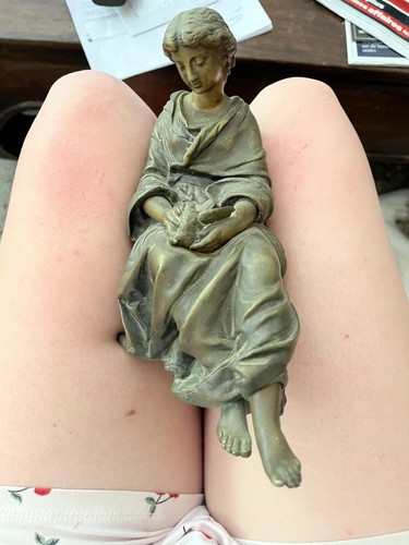 Statue bronze signée - bronze, b