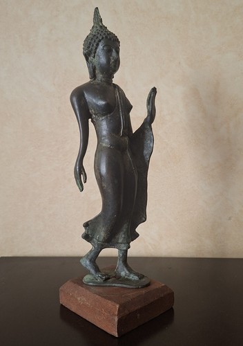 Ancien bouddha bronze siam - en,