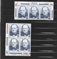 coin daté +ht de feuille du timbre Winston Churchill