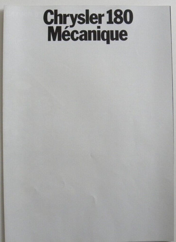 Brochure chrysler 180 - chrysler,