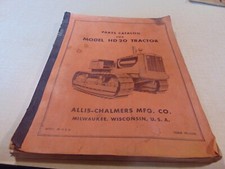 Parts catalog  model HD 20 TRACTOR ALLIS CHALMERS en anglais