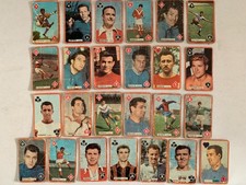 LOT 25 ANCIENNES CARTES A JOUER - MIROIR SPRINT - JOUEURS FOOTBALL
