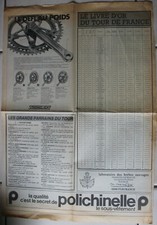 feuille journal Tour de France 1979 . Le Livre d'or du Tour de France