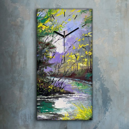 Horloge murale sur toile - , 30x60