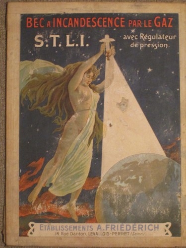 Affichette bec gaz eclairage - bec,
