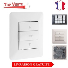 Interrupteur Tactile Volet Roulant 10A - Design Moderne et Compact, Prêt à Poser