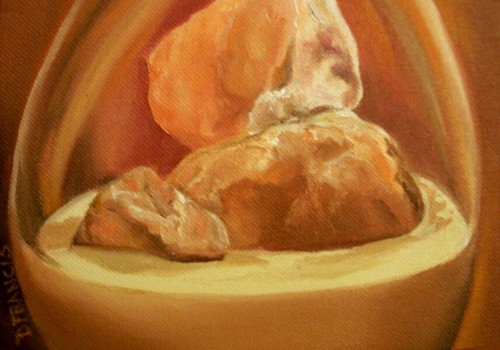 Amaretto original art oil - "amaretto",