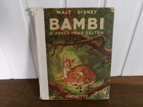 Ancien livre bambi walt disney - bambi,