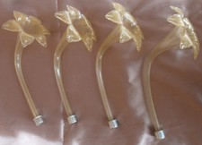 4 grandes fleurs en verre soufflé pour lustre style Murano - années 80 / 90