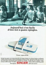 Publicité Advertising 089  1990   Singer la  presse vapeur SP25