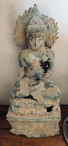 Statue bouddha bronze chine - statue,