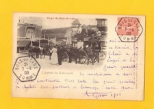 BOIS-de-CISE (80) Arrivée de la DILIGENCE MAIL-COACH au RESTAURANT avant 1904