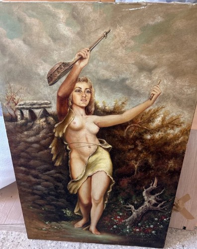 Tableau ancien huile - tableau,