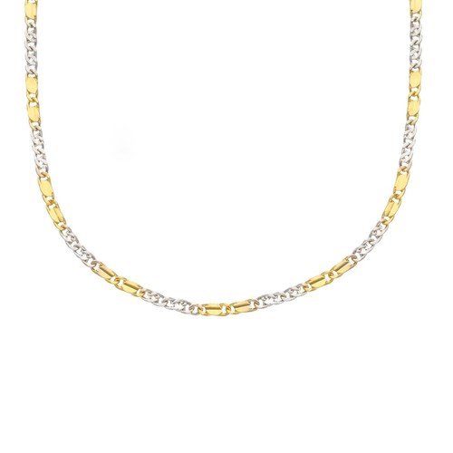 Chaîne jaune blanc 18k - et,