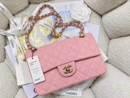 Chanel sac épaule cuir - chanel, rose