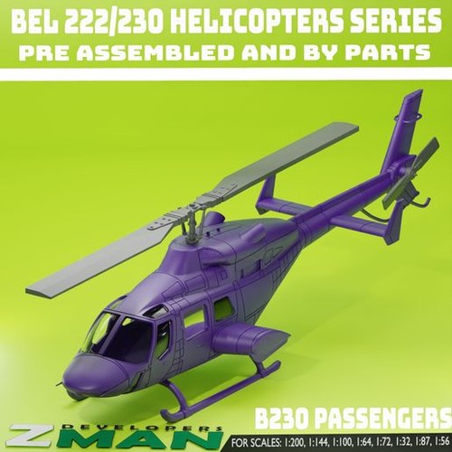 Printed bel 230 hellicopter - printed,
