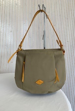 Sac à main Pourchet Toile Beige et cuir Jaune Femme S051