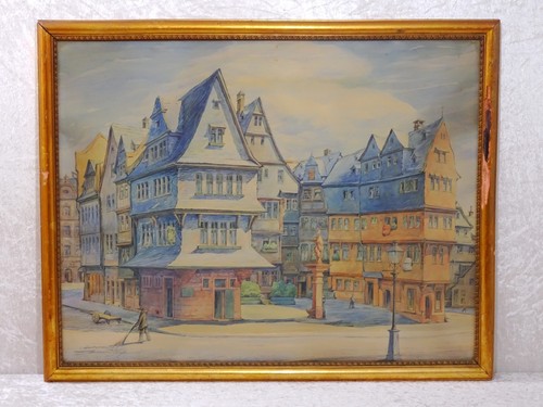 Peinture aquarelle signée - peinture,