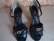 ESCARPINS NUS PIEDS.M:MAGIC FEET.POINTURE:34 1/2.NOIR.