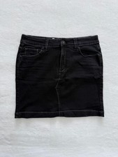 Jupe courte en jean noir Kiabi