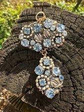 Broche pendentif floral Art