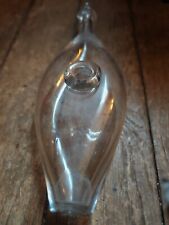 ancien biberon limande 19eme en verre soufflé