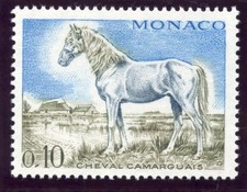STAMP / TIMBRE DE MONACO N° 831 ** FAUNE / CHEVAL / CHEVAL CAMARGUAIS