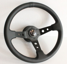 Volant compatible avec BMW Deep Dish cuir noir 5 E60 E61 6 E63 E64 Sport