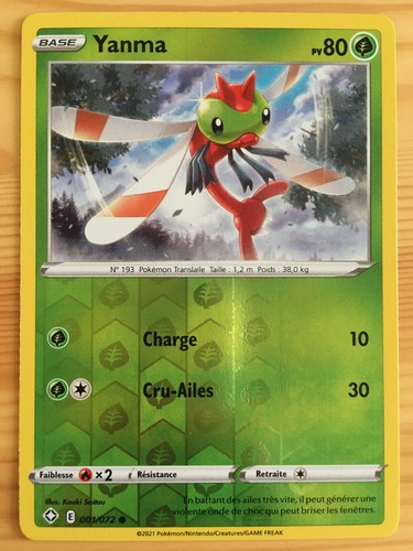 Carte pokémon reverse - reverse, yanma