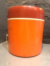 Boite glacière isotherme seau à glaçons vintage orange années 70