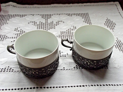 Tasses porcelaine de - 2, en