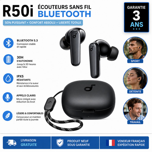 Ecouteurs sans fil bluetooth - fil,