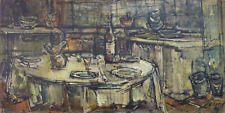 Roger LERSY (1920-2004) HsT 1955 Volnay 50x100cm Ecole de Paris Jeune Peinture