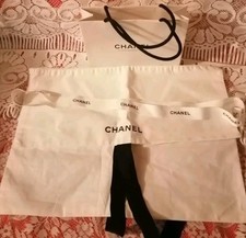 Chanel lot  Grand Dustbag 48/36 Pour sac à main +sac et ruban Neuf  Authentique 
