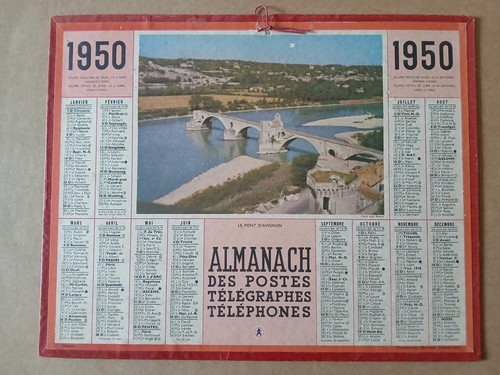 Calendrier ptt almanach la - ptt,