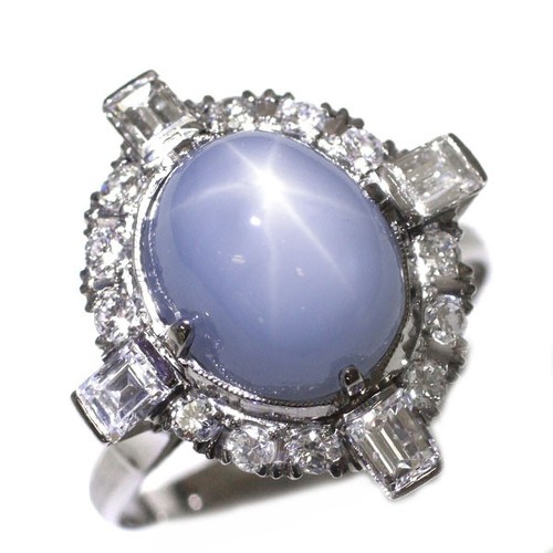 Bague diamant saphir étoile