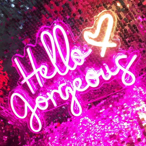 Lampe néon led hello gorgeous - lampe,