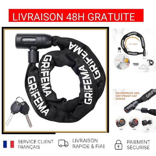 Antivol chaîne vélo moto - chaîne,