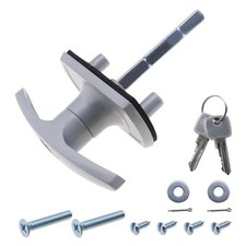 Poignée en T pour porte de garage - 18 mm - Tige carrée - Compatible avec Hen...