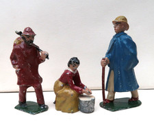 La Ferme BF Lot de 3 personnages Plomb Creux Trés Bel Etat d'Origine 1930