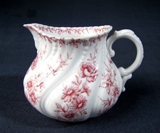 Pot à Lait Fleurs et Papillons en Porcelaine Fine de Sarreguemines 1900