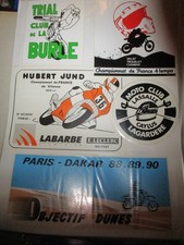 5 AUTOCOLLANTS MOTO DAKAR