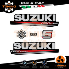 Kit d'autocollants pour moteur hors-bord Suzuki DF 6 cv A - Four Stroke RED