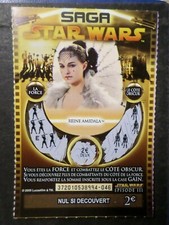 TICKET GRATTAGE SAGA STAR WARS, REINE AMIDALA, CINEMA, VF collection TTB C