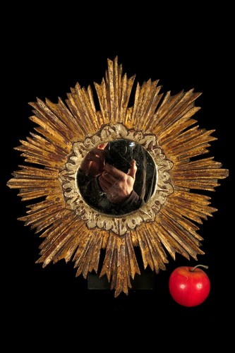 Ancien miroir soleil art - ancien,