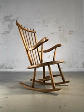 1950 DE STER GELDERLAND FAUTEUIL ROCKING-CHAIR MODERNISTE NAKASHIMA SCANDINAVE