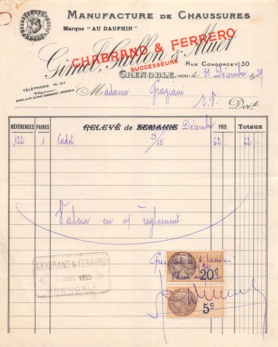 1929 manufacture chaussures - de,