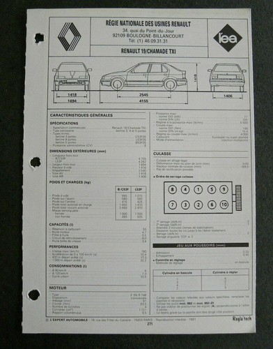 Fiche technique automobile