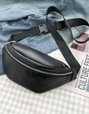 Sac Banane Noir Similicuir Femme Ceinture Réglable Neuf Sacoche Homme Zippé FR