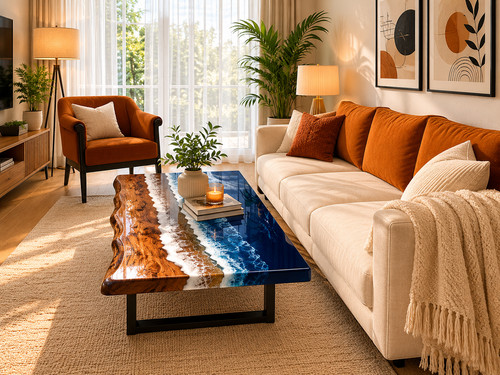 Table basse ocean wave - ocean, |